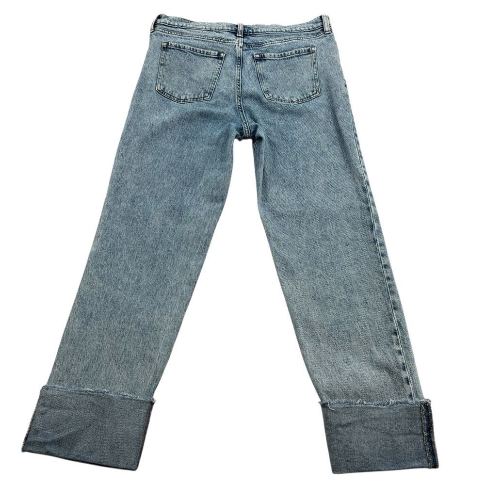 Banana Republic Slouch Cuffed Jean Cuffed Light Stone Cropped Sz. 28/6 - Picture 3 of 7